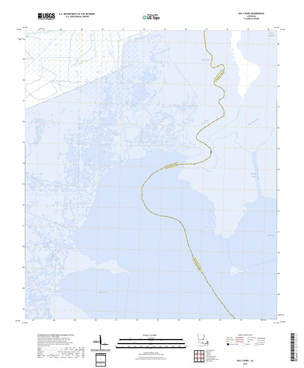 Bay L'Ours, LA — USGS 7.5-minute topo (2024)