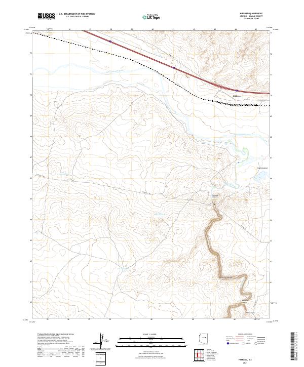 Hibbard, AZ — USGS 7.5-minute topo (2021)