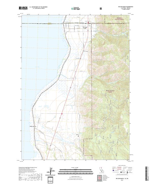 Willow Ranch, CA-OR — USGS 7.5-minute topo (2022)