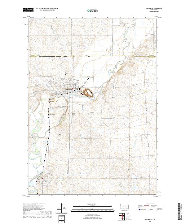 Dell Rapids, SD — USGS 7.5-minute topo (2021)