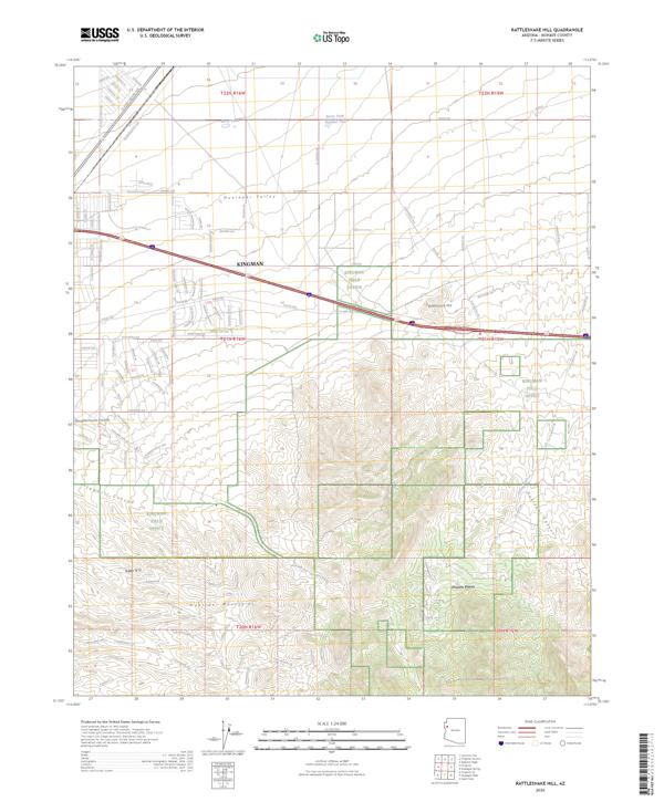 Rattlesnake Hill, AZ — USGS 7.5-minute topo (2026)