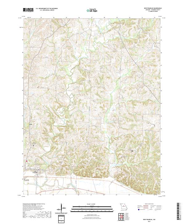 New Franklin, MO — USGS 7.5-minute topo (2021)