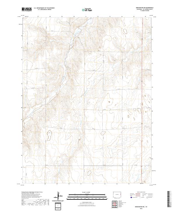 Burlington NE, CO — USGS 7.5-minute topo (2022)