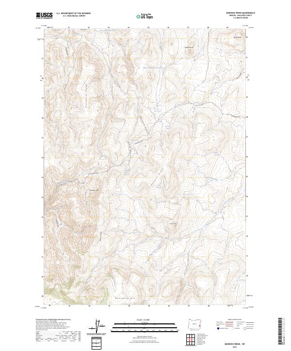Bannock Ridge, OR — USGS 7.5-minute topo (2023)