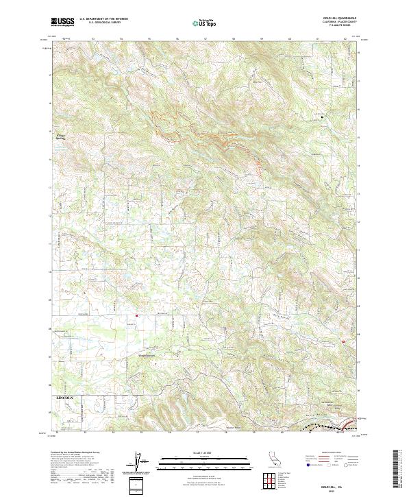 Gold Hill, CA — USGS 7.5-minute topo (2022)