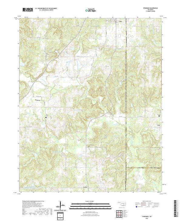 Steedman, OK — USGS 7.5-minute topo (2022)