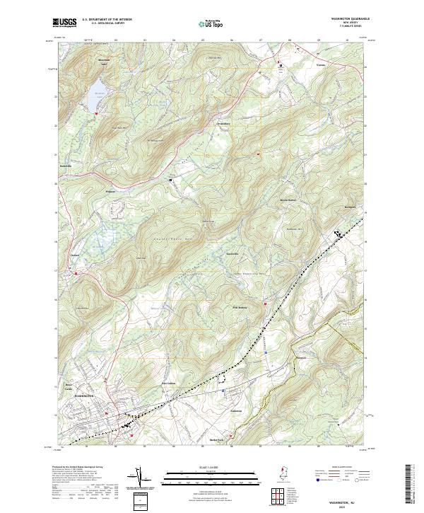 Washington, NJ — USGS 7.5-minute topo (2023)