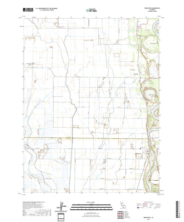 Princeton, CA — USGS 7.5-minute topo (2021)