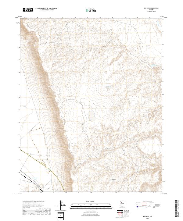 Red Mesa, AZ — USGS 7.5-minute topo (2021)