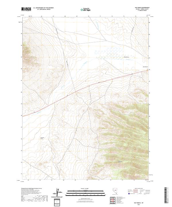 Hay Ranch, NV — USGS 7.5-minute topo (2021)