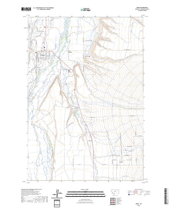 Ennis, MT — USGS 7.5-minute topo (2024)