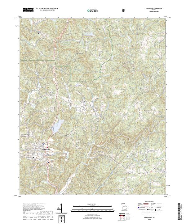 Dahlonega, GA — USGS 7.5-minute topo (2024)