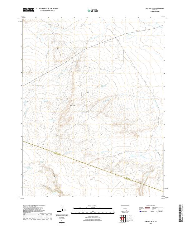 Sanford Hills, CO — USGS 7.5-minute topo (2022)