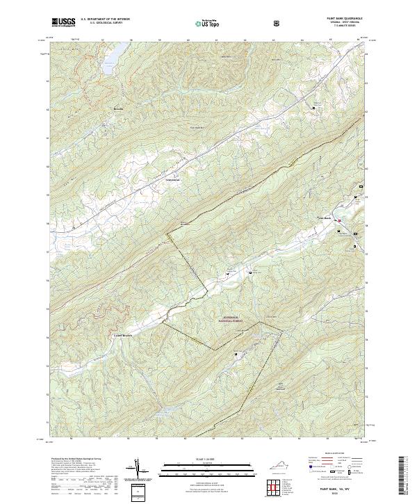 Paint Bank, VA-WV — USGS 7.5-minute topo (2022)