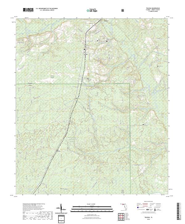 Telogia, FL — USGS 7.5-minute topo (2024)