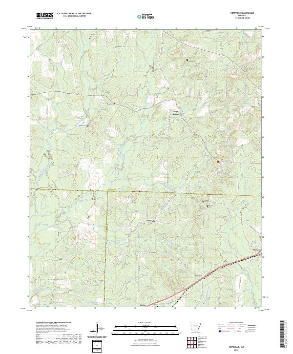 Hopeville, AR — USGS 7.5-minute topo (2024)