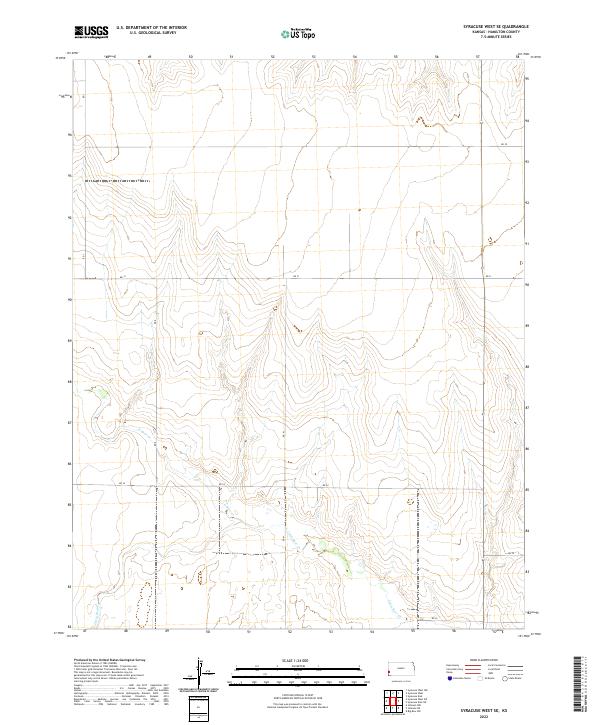 Syracuse West SE, KS — USGS 7.5-minute topo (2022)