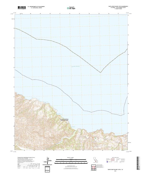 Santa Cruz Island C OE N, CA — USGS 7.5-minute topo (2021)