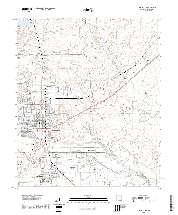 Carlsbad East, NM — USGS 7.5-minute topo (2023)