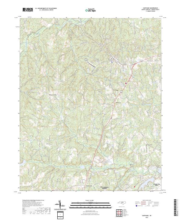 Carthage, NC — USGS 7.5-minute topo (2022)