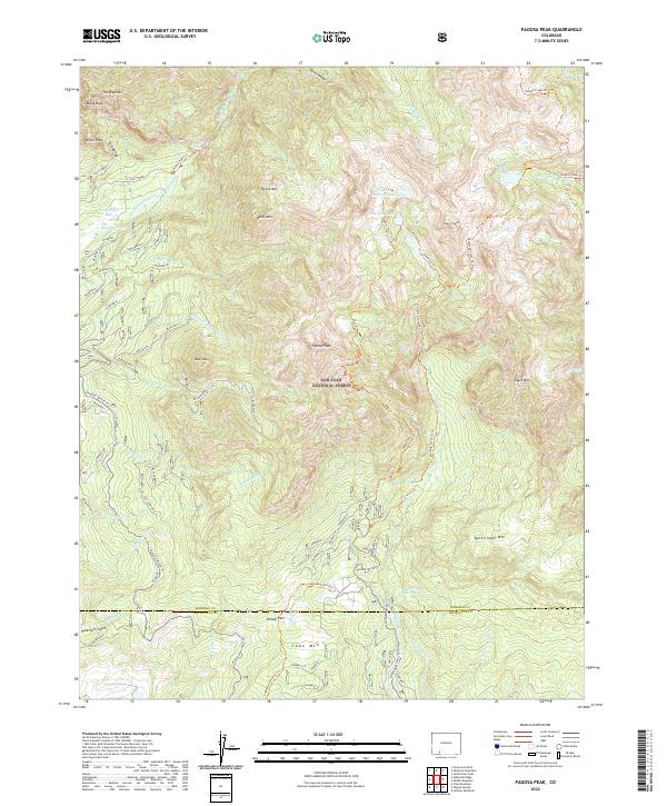 Pagosa Peak, CO — USGS 7.5-minute topo (2022)
