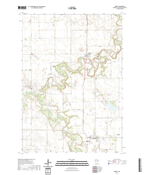 Amboy, MN — USGS 7.5-minute topo (2022)