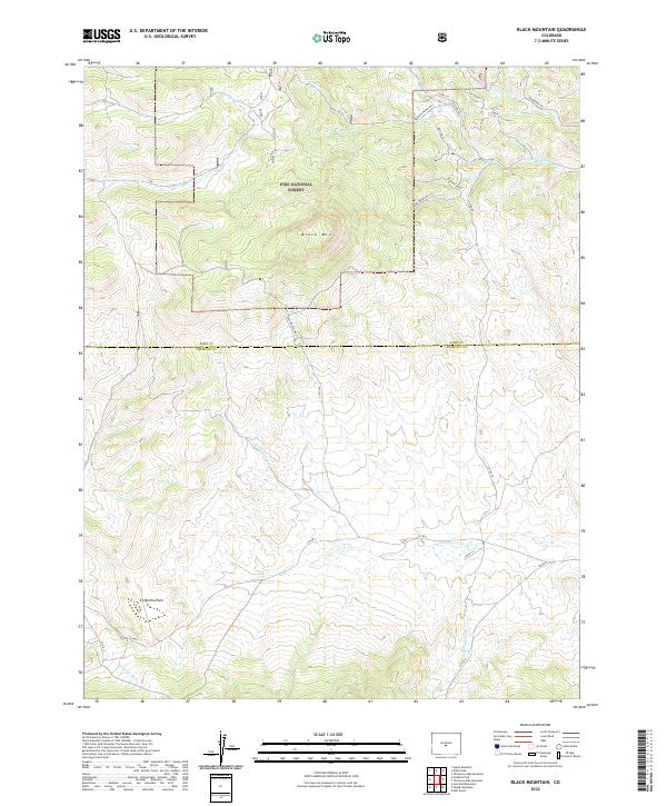 Black Mountain, CO — USGS 7.5-minute topo (2022)