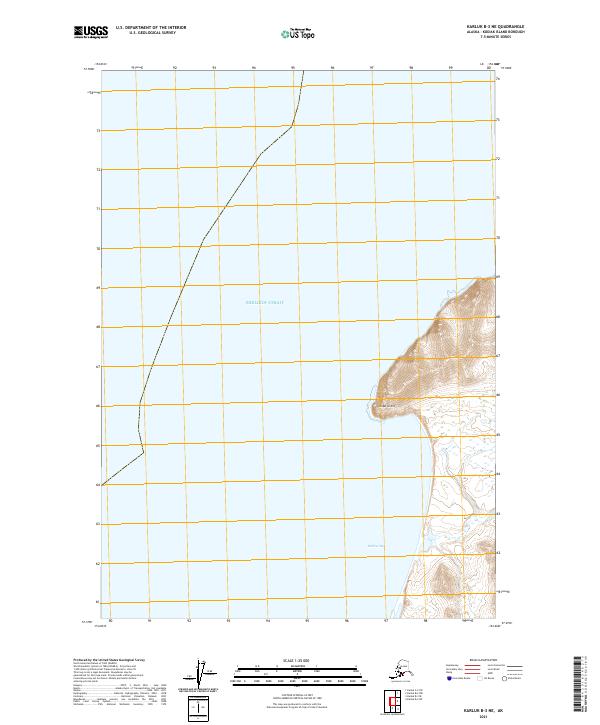 Karluk B-3 NE, AK — USGS 7.5-minute topo (2021)