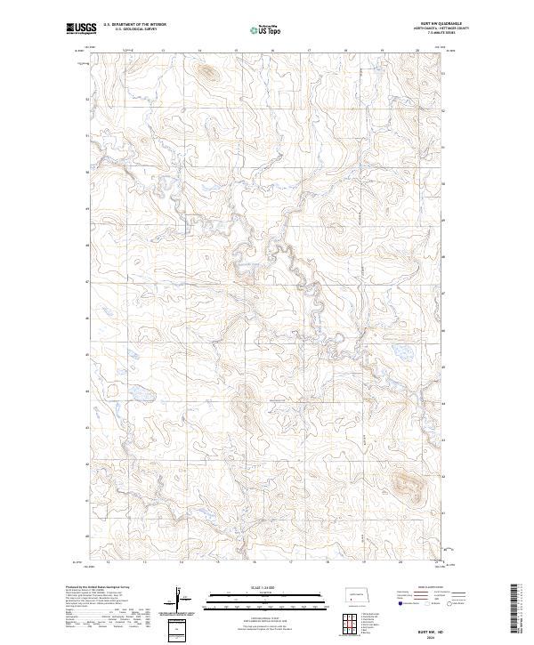 Burt NW, ND — USGS 7.5-minute topo (2024)