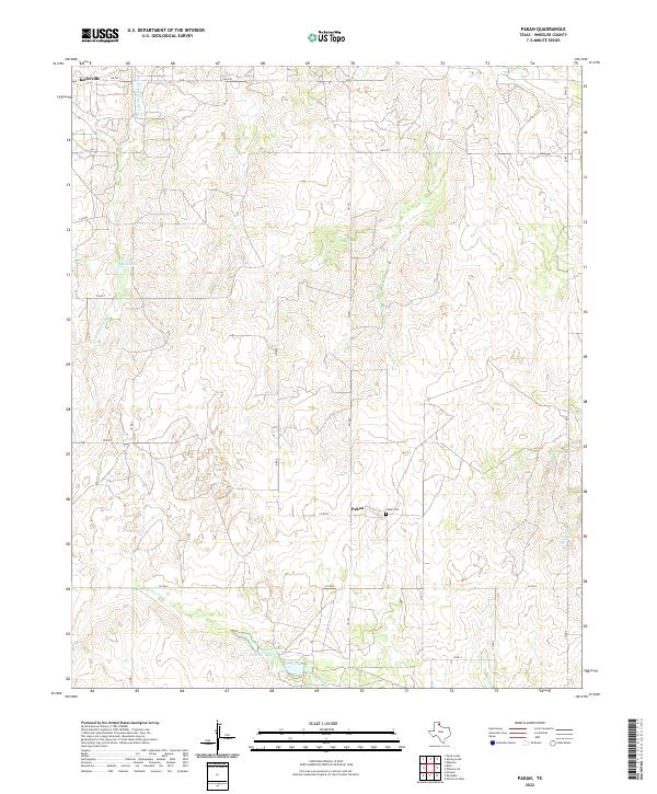 Pakan, TX — USGS 7.5-minute topo (2022)