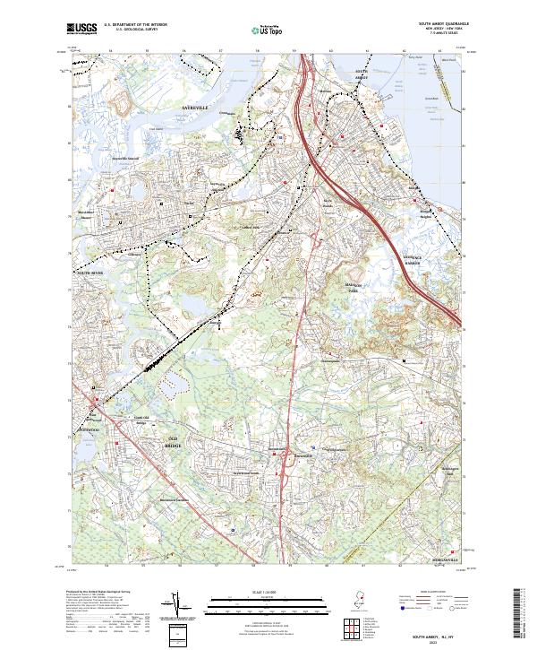 South Amboy, NJ-NY — USGS 7.5-minute topo (2023)