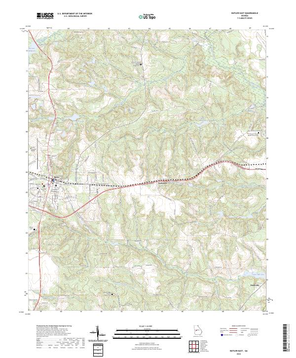 Butler East, GA — USGS 7.5-minute topo (2024)