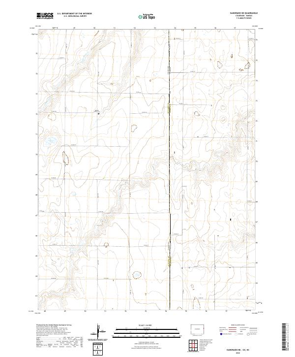 Kanorado NE, CO-KS — USGS 7.5-minute topo (2022)