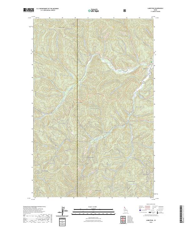 Lamb Peak, ID — USGS 7.5-minute topo (2024)