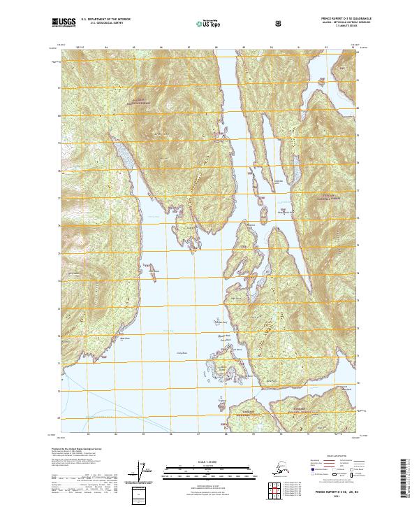Prince Rupert D-3 SE, AK-BC — USGS 7.5-minute topo (2021)