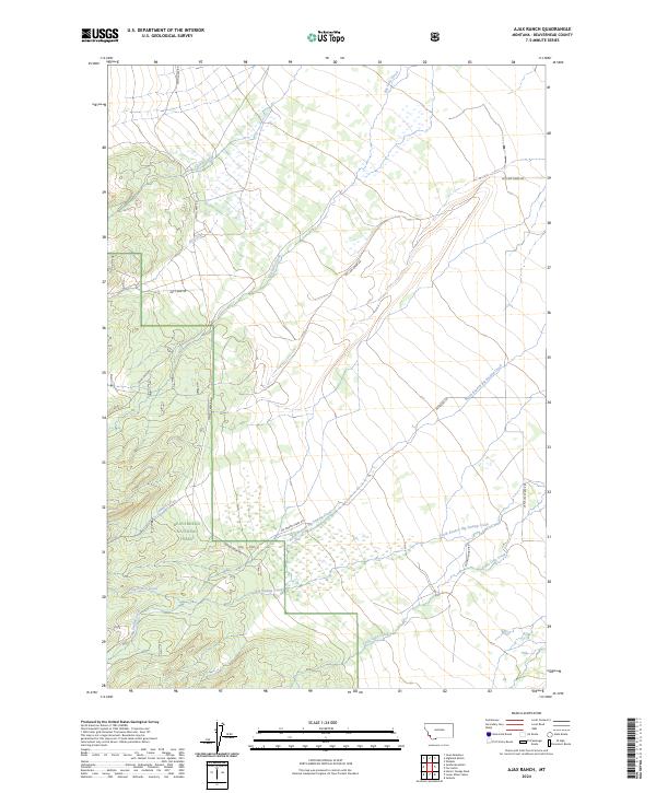 Ajax Ranch, MT — USGS 7.5-minute topo (2024)