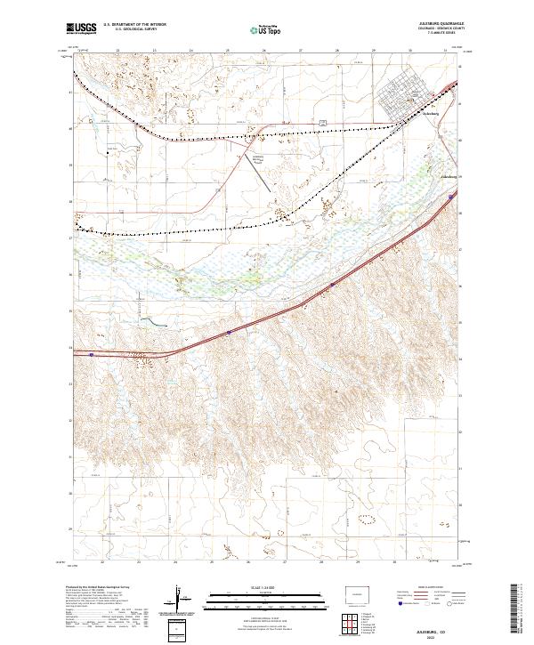 Julesburg, CO — USGS 7.5-minute topo (2022)