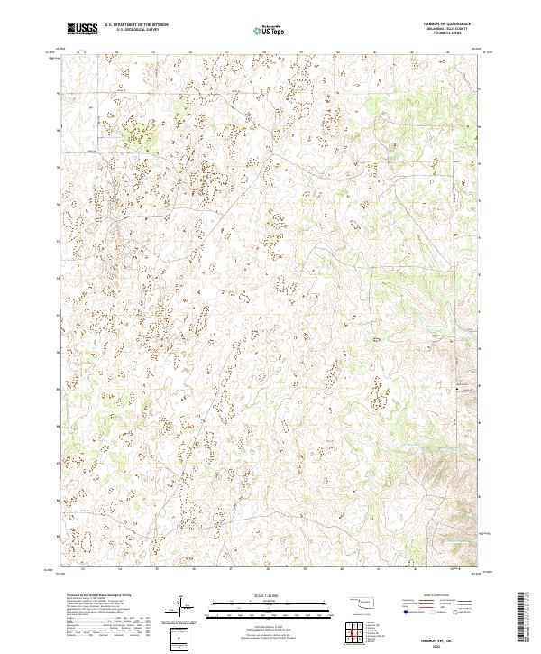 Harmon SW, OK — USGS 7.5-minute topo (2022)