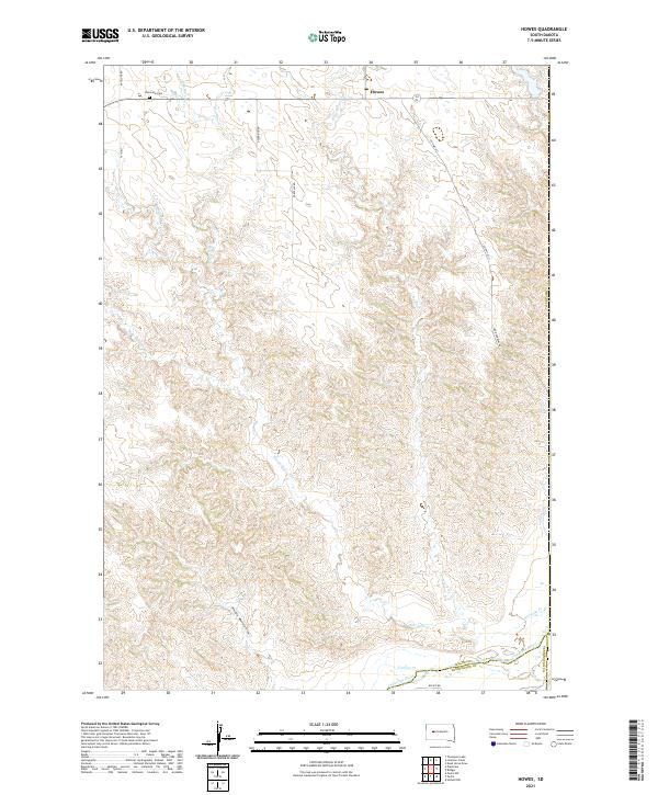 Howes, SD — USGS 7.5-minute topo (2021)