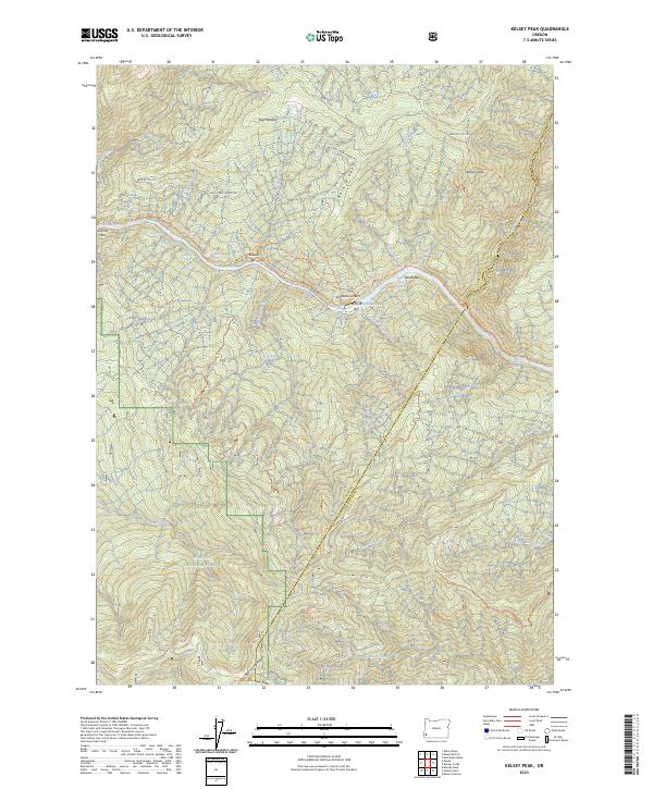 Kelsey Peak, OR — USGS 7.5-minute topo (2023)