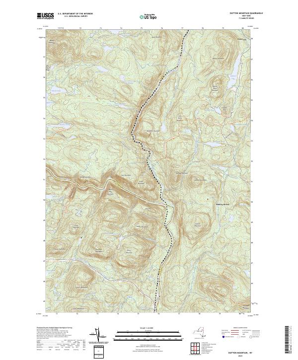 Dutton Mountain, NY — USGS 7.5-minute topo (2023)