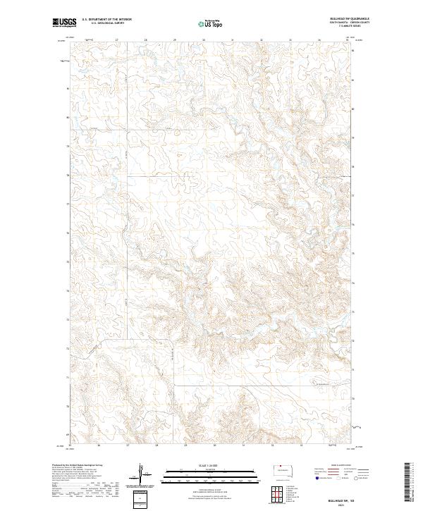 Bullhead SW, SD — USGS 7.5-minute topo (2021)
