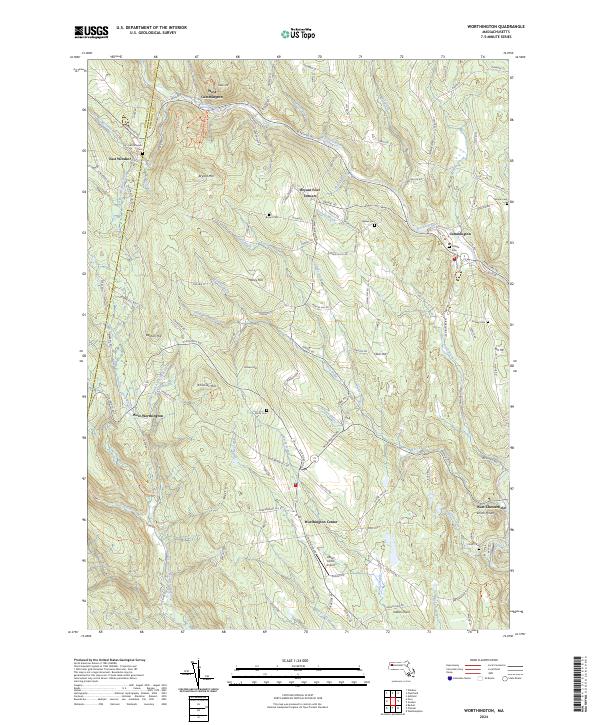 Worthington, MA — USGS 7.5-minute topo (2024)