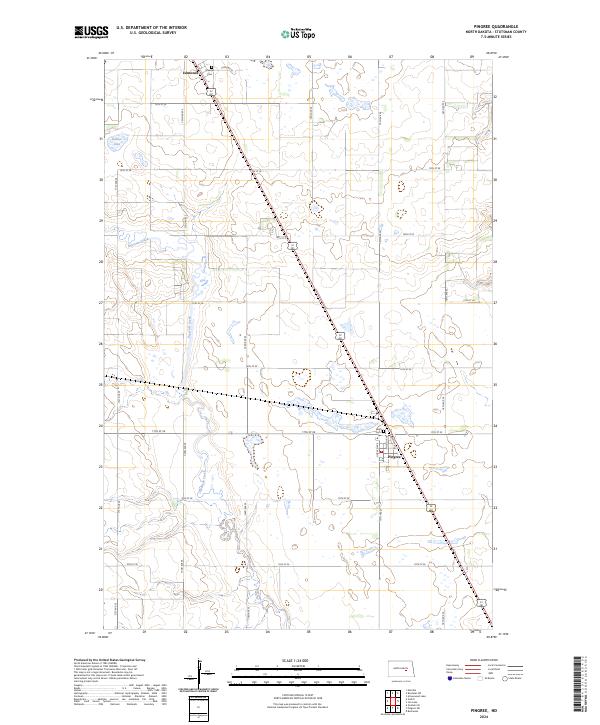 Pingree, ND — USGS 7.5-minute topo (2024)