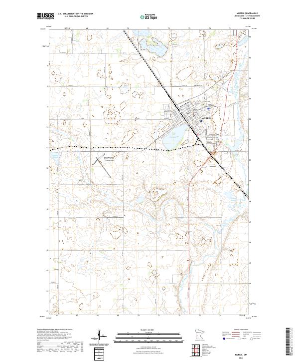Morris, MN — USGS 7.5-minute topo (2022)