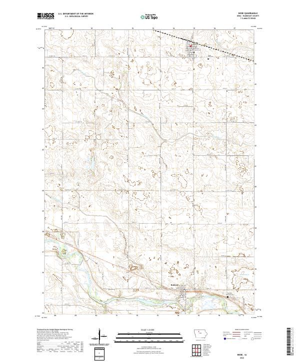 Bode, IA — USGS 7.5-minute topo (2022)