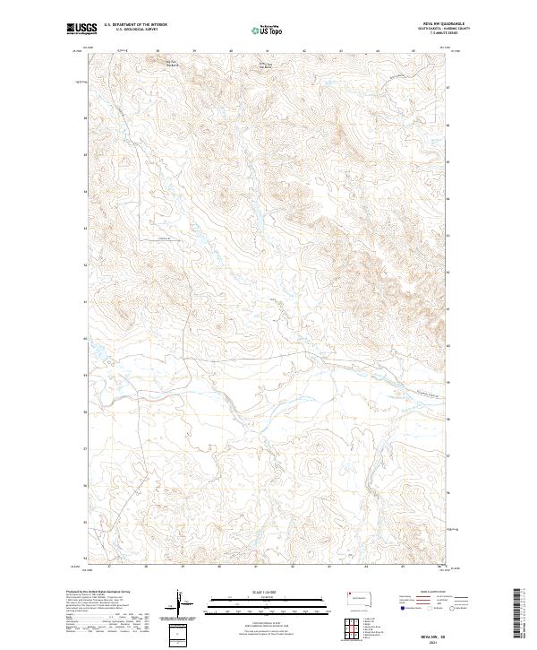 Reva NW, SD — USGS 7.5-minute topo (2021)