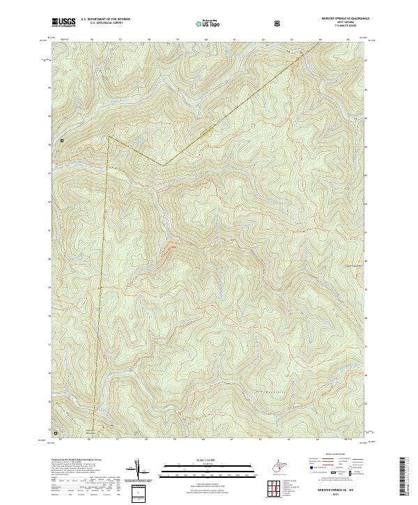 Webster Springs SE, WV — USGS 7.5-minute topo (2023)