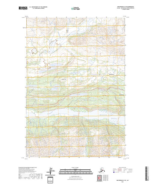 Anchorage D-4 SE, AK — USGS 7.5-minute topo (2023)