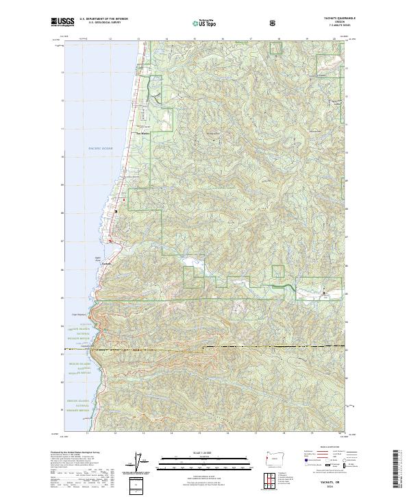 Yachats, OR — USGS 7.5-minute topo (2024)